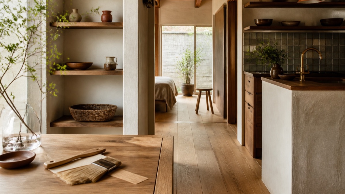 無垢材と自然素材を使ったa.designのリノベーションイメージ